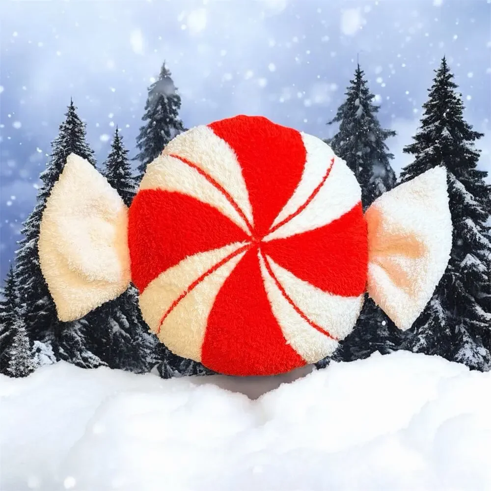 New Target Wondershop Christmas Peppermint Candy Plush Throw Pillow Holiday Deco